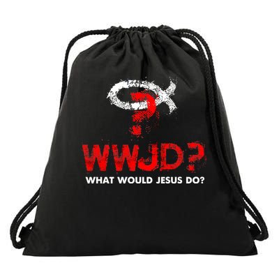 WWJD? What Would Jesus Do Drawstring Bag