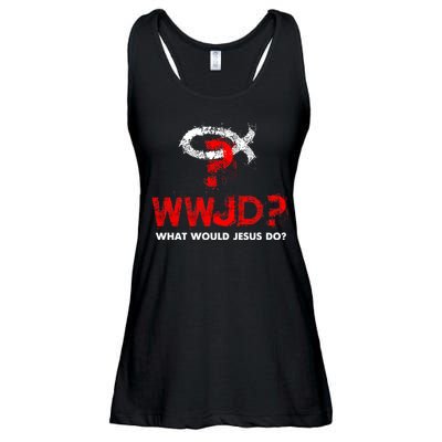 WWJD? What Would Jesus Do Ladies Essential Flowy Tank