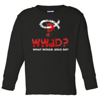 WWJD? What Would Jesus Do Toddler Long Sleeve Shirt