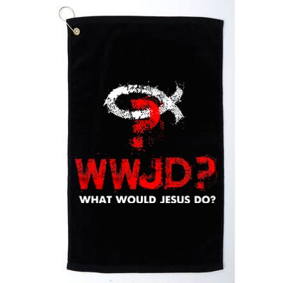 WWJD? What Would Jesus Do Platinum Collection Golf Towel