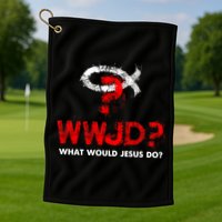 WWJD? What Would Jesus Do Golf Towel