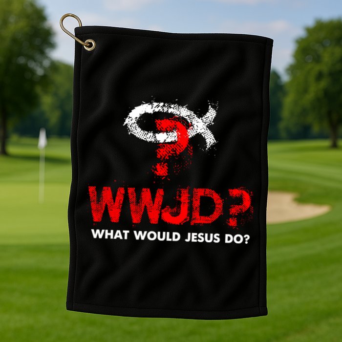 WWJD? What Would Jesus Do Golf Towel