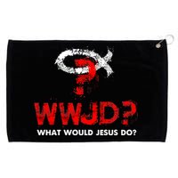 WWJD? What Would Jesus Do Grommeted Golf Towel