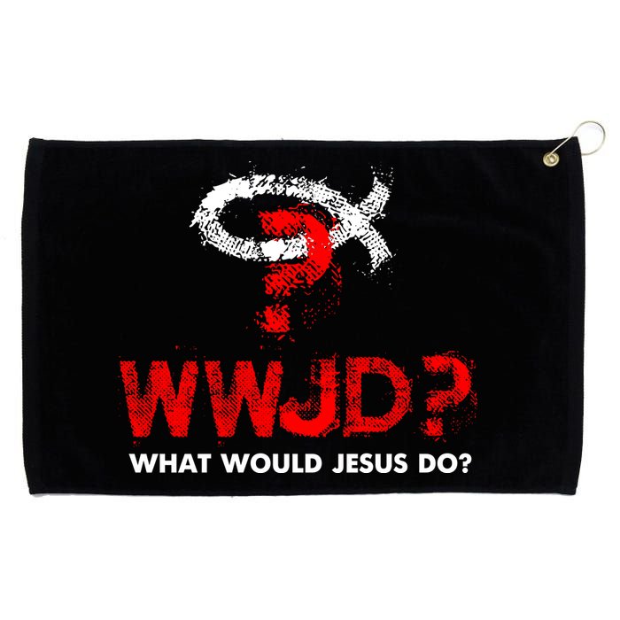 WWJD? What Would Jesus Do Grommeted Golf Towel