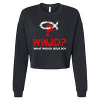 WWJD? What Would Jesus Do Cropped Pullover Crew