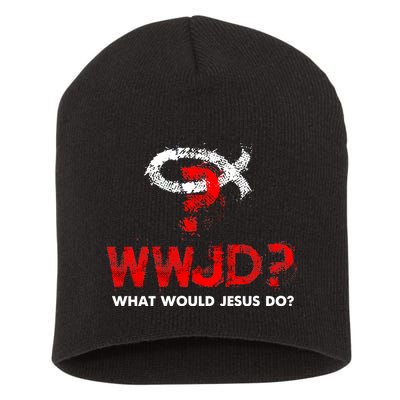 WWJD? What Would Jesus Do Short Acrylic Beanie