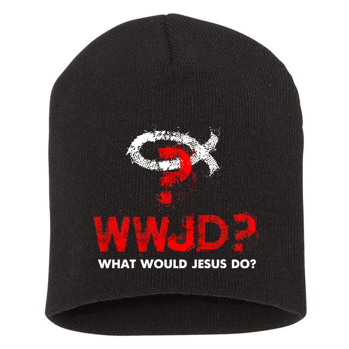 WWJD? What Would Jesus Do Short Acrylic Beanie