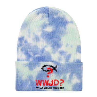 WWJD? What Would Jesus Do Tie Dye 12in Knit Beanie