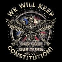 We Will Keep Our God Guns And Constitution Distressed 16 in Basic Backpack