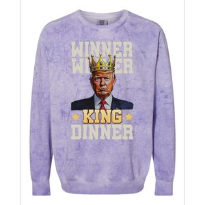 Winner Winner King Dinner Trump Colorblast Crewneck Sweatshirt