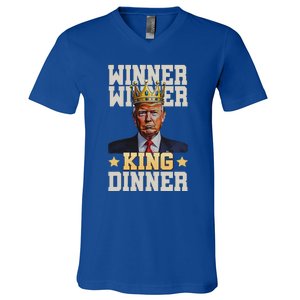 Winner Winner King Dinner Trump V-Neck T-Shirt