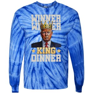 Winner Winner King Dinner Trump Tie-Dye Long Sleeve Shirt