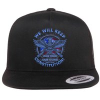 We Will Keep Our God Guns And Constitution 2nd Amendment Flatbill Hat