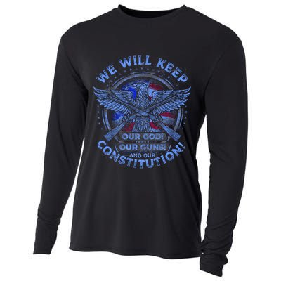 We Will Keep Our God Guns And Constitution 2nd Amendment Cooling Performance Long Sleeve Crew