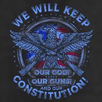 We Will Keep Our God Guns And Constitution 2nd Amendment 25L Jumbo Tote