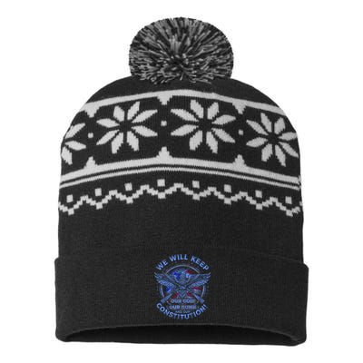 We Will Keep Our God Guns And Constitution 2nd Amendment USA-Made Snowflake Beanie