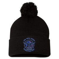 We Will Keep Our God Guns And Constitution 2nd Amendment Pom Pom 12in Knit Beanie