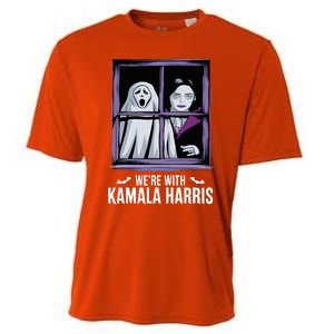 WeRe With Kamala Harris Scarry Halloween Ghost Vampire Cooling Performance Crew T-Shirt