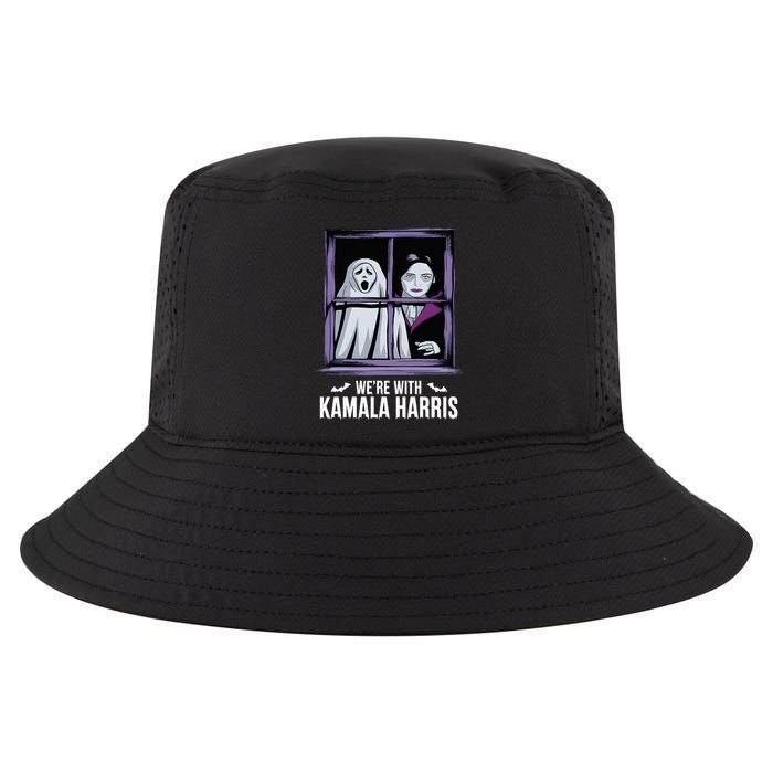 WeRe With Kamala Harris Scarry Halloween Ghost Vampire Cool Comfort Performance Bucket Hat