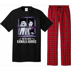 WeRe With Kamala Harris Scarry Halloween Ghost Vampire Pajama Set