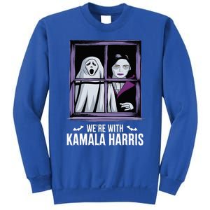 WeRe With Kamala Harris Scarry Halloween Ghost Vampire Sweatshirt