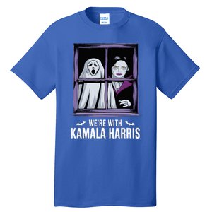 WeRe With Kamala Harris Scarry Halloween Ghost Vampire Tall T-Shirt