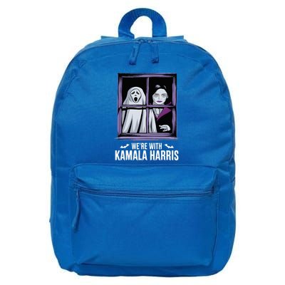 WeRe With Kamala Harris Scarry Halloween Ghost Vampire 16 in Basic Backpack
