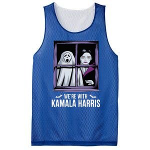 WeRe With Kamala Harris Scarry Halloween Ghost Vampire Mesh Reversible Basketball Jersey Tank