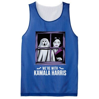 WeRe With Kamala Harris Scarry Halloween Ghost Vampire Mesh Reversible Basketball Jersey Tank