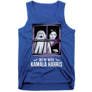 WeRe With Kamala Harris Scarry Halloween Ghost Vampire Tank Top