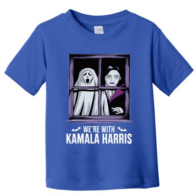 WeRe With Kamala Harris Scarry Halloween Ghost Vampire Toddler T-Shirt