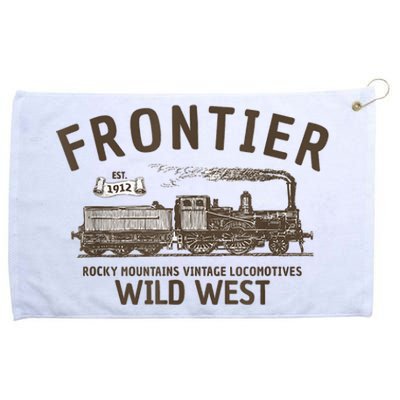 Wild West Locomotive Vintage Steam Train Grommeted Golf Towel