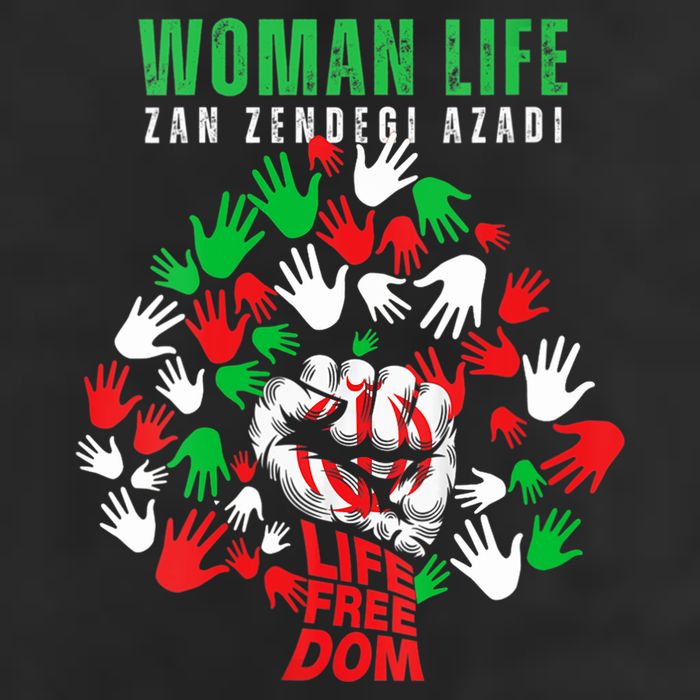 Womens Woman Life Freedom Iran Zan Zendegi Azadi Persian 7 Panel Mesh Trucker Snapback Hat