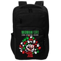 Womens Woman Life Freedom Iran Zan Zendegi Azadi Persian Impact Tech Backpack