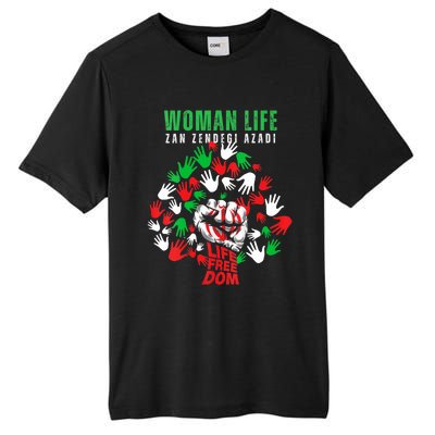 Womens Woman Life Freedom Iran Zan Zendegi Azadi Persian Tall Fusion ChromaSoft Performance T-Shirt