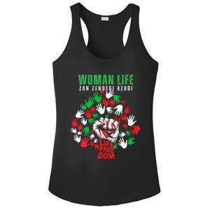 Womens Woman Life Freedom Iran Zan Zendegi Azadi Persian Ladies PosiCharge Competitor Racerback Tank