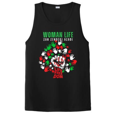 Womens Woman Life Freedom Iran Zan Zendegi Azadi Persian PosiCharge Competitor Tank