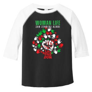 Womens Woman Life Freedom Iran Zan Zendegi Azadi Persian Toddler Fine Jersey T-Shirt