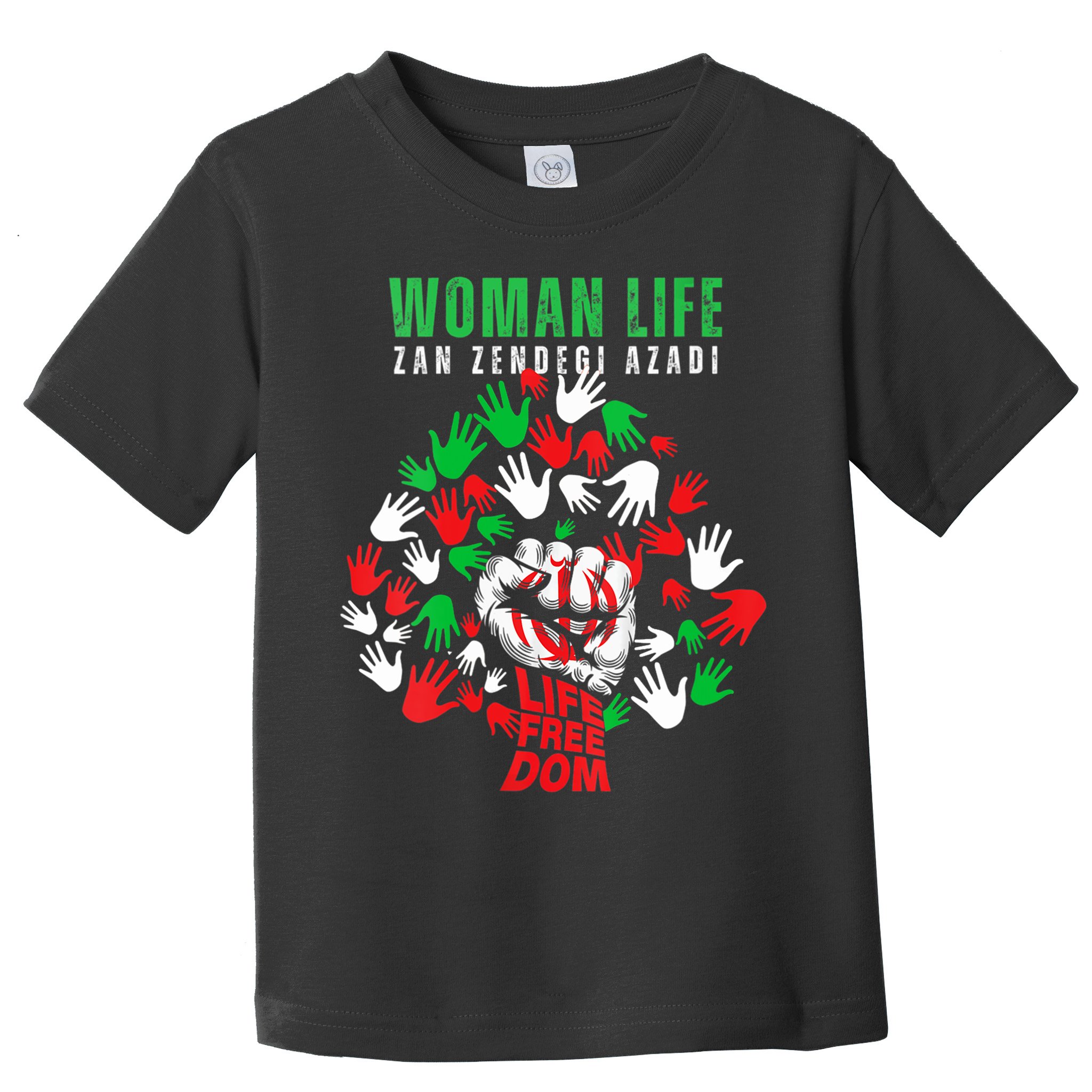 Womens Woman Life Freedom Iran Zan Zendegi Azadi Persian Toddler T-Shirt