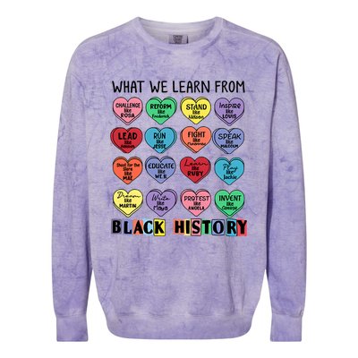 What We Learn From Black History Colorblast Crewneck Sweatshirt