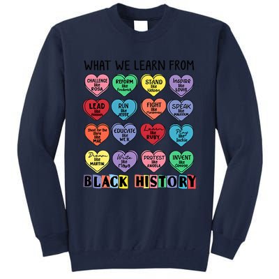 What We Learn From Black History Tall Sweatshirt