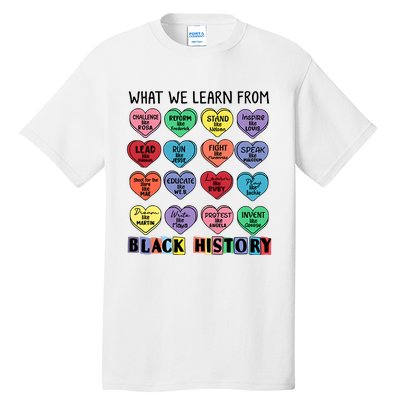 What We Learn From Black History Tall T-Shirt