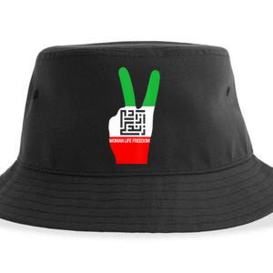 Womens Woman Life Freedom Iran Zan Zendegi Azadi Persian Design Sustainable Bucket Hat