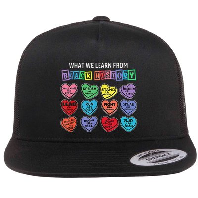 What We Learn From Black History Flat Bill Trucker Hat