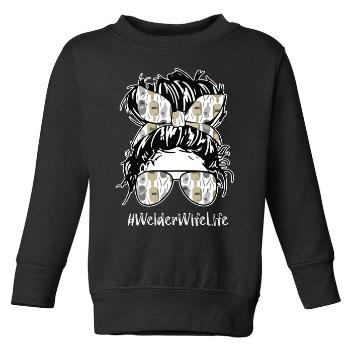 Welder Wife Life Definition Funny Welding Quote Welder Toddler Sweatshirt