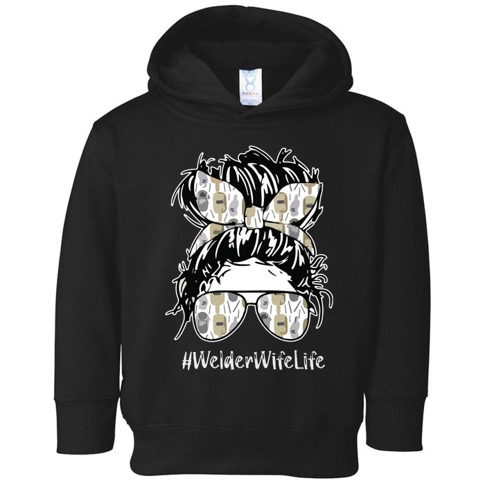 Welder Wife Life Definition Funny Welding Quote Welder Toddler Hoodie