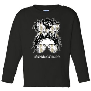 Welder Wife Life Definition Funny Welding Quote Welder Toddler Long Sleeve Shirt