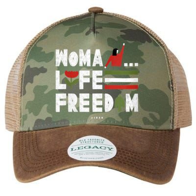 Womens Woman Life Freedom Legacy Tie Dye Trucker Hat