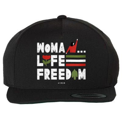 Womens Woman Life Freedom Wool Snapback Cap