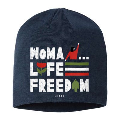 Womens Woman Life Freedom Sustainable Beanie